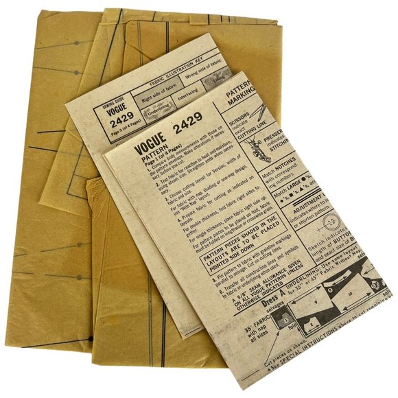 Vogue 2429 Pattern Long One Piece Dress Empire Waist Tunic Pants Size 10 Uncut - Picture 4 of 5